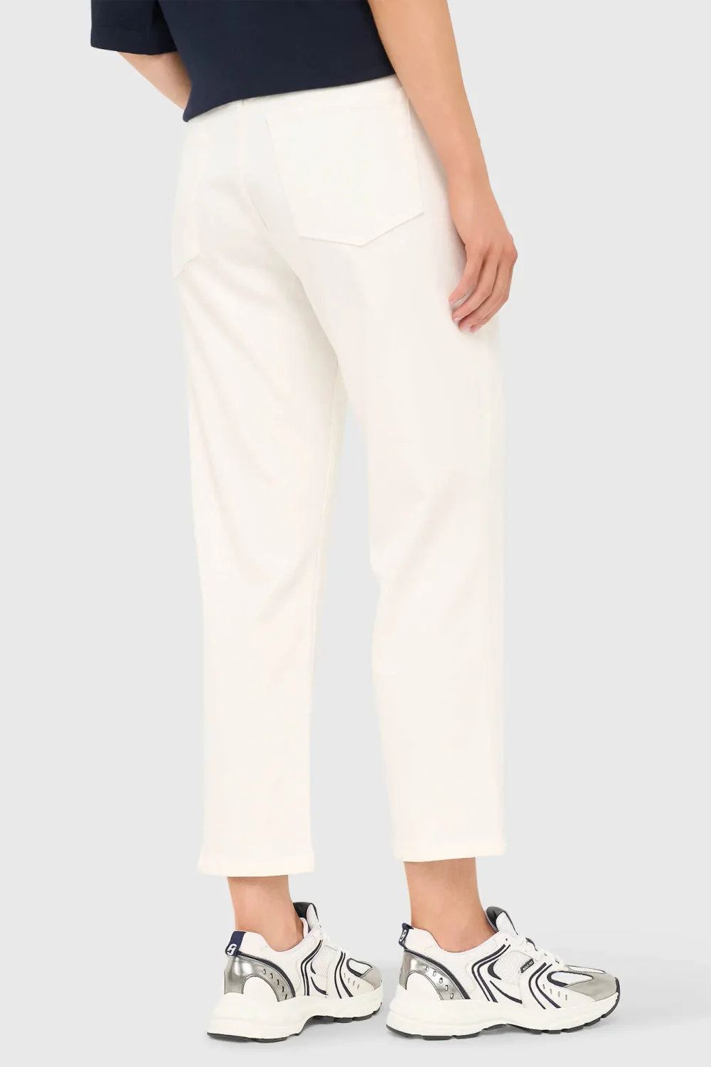 Boyfriend-Jeans für Damen, mittlere Leibhöhe, Stretch, Bailey, Weiß, 183