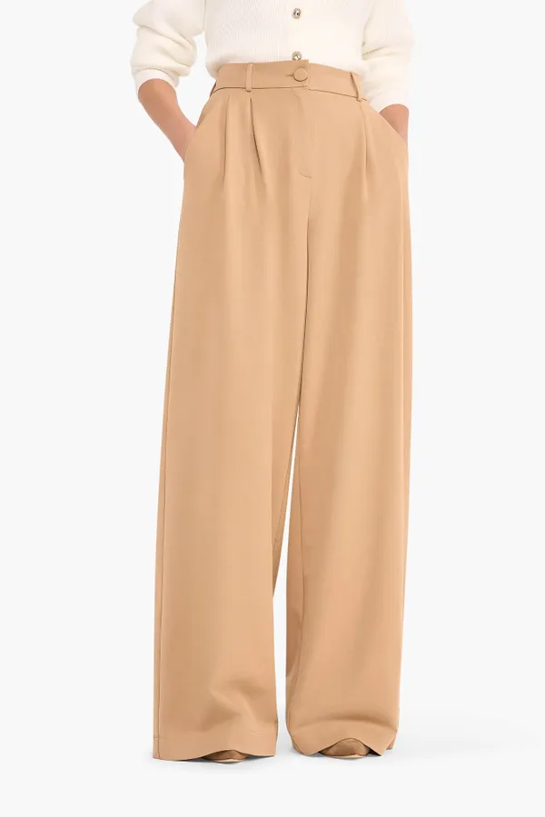 Broek Dames Wijde Pijp Dollar Beige