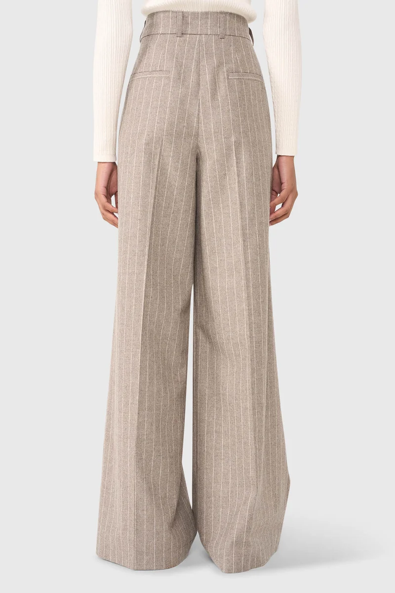 Dollar Pantalon Beige Gestreept