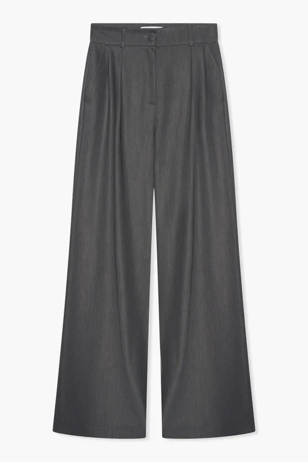 Broek Dames Wijde Pijp Dollar Grijs