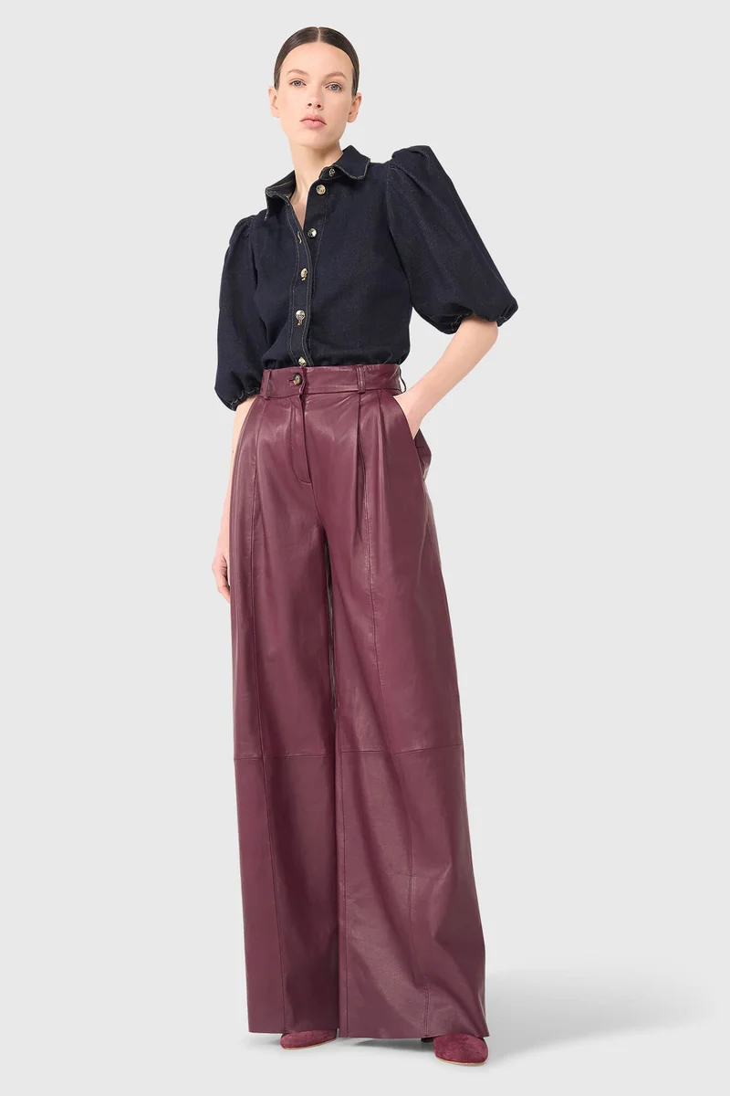 Burgundy Leather