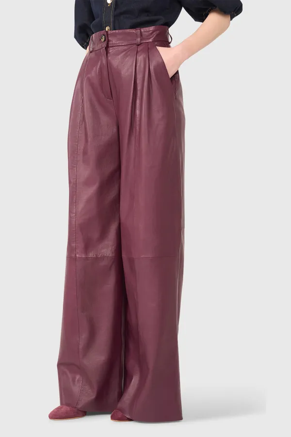 Burgundy Leather