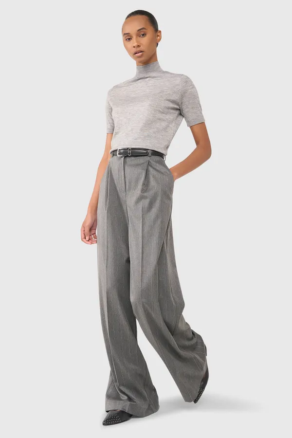 Mel Gray Stripe Lurex
