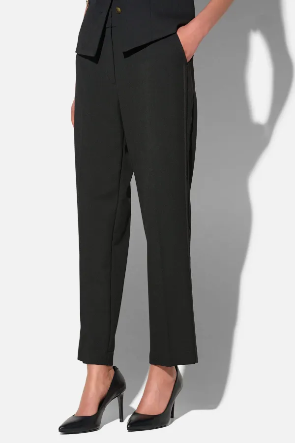 Broek Dames Rechte Pijp Cropped Zwart Sean