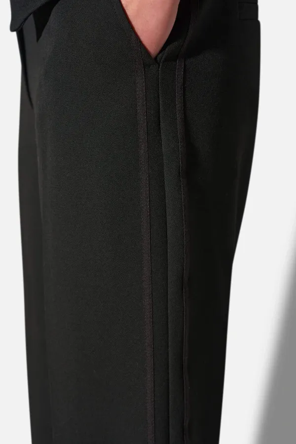 Broek Dames Rechte Pijp Cropped Zwart Sean