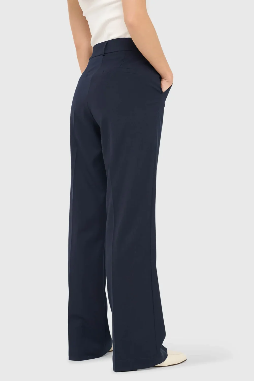 Women's Straight-Leg Wide-Leg Pants, Emil Blue