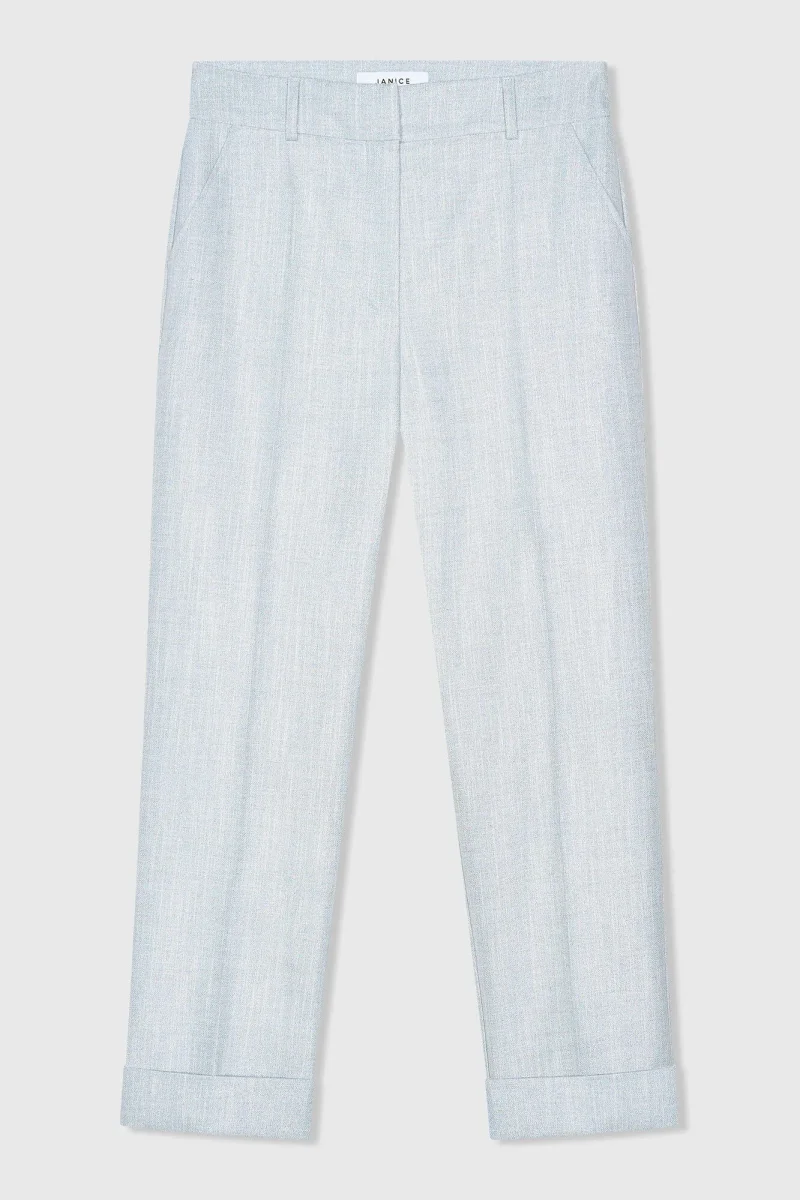 Damenhose mit Seitentaschen, blau, Lurex, Sean