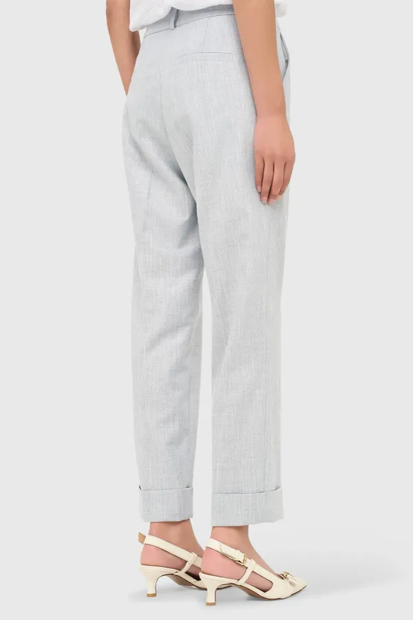 Damenhose mit Seitentaschen, blau, Lurex, Sean