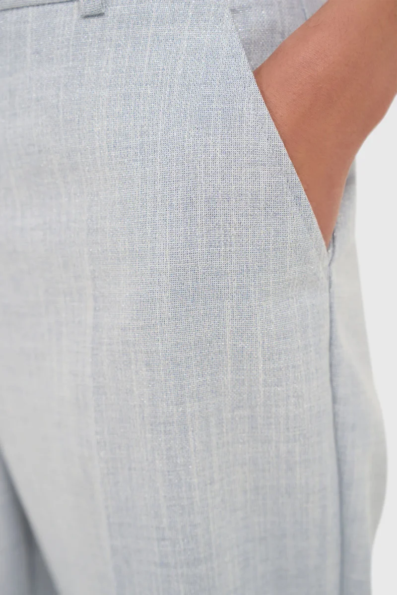 Damenhose mit Seitentaschen, blau, Lurex, Sean