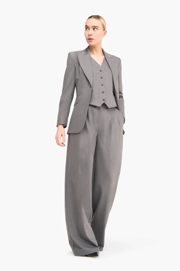Broek Dames Wijde Pijp Dollar Grijs