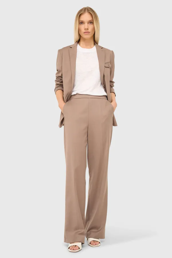 Damenhose mit weitem Bein, braun, Pete