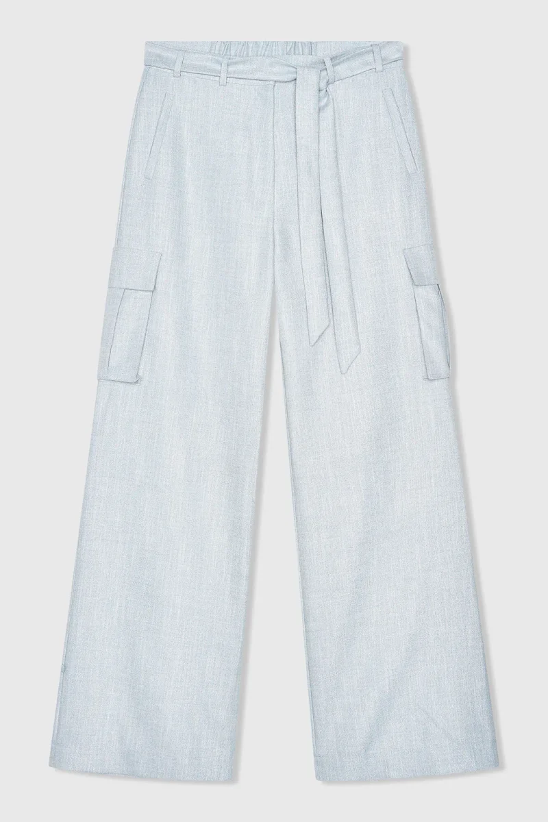 Broek Dames Wijde Pijp Cargo Pants King Blauw