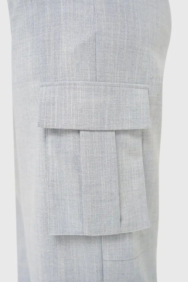 Broek Dames Wijde Pijp Cargo Pants King Blauw