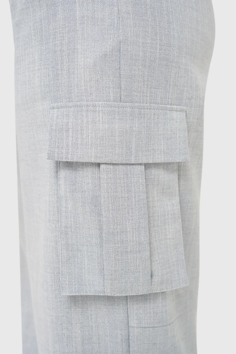 Broek Dames Wijde Pijp Cargo Pants King Blauw