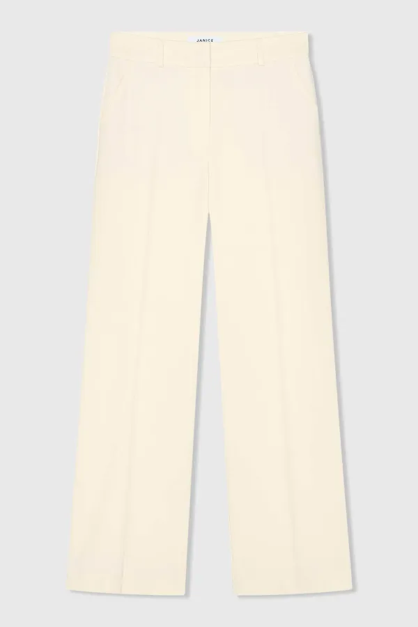 Damenhose mit weitem Bein von Emil in Off-White