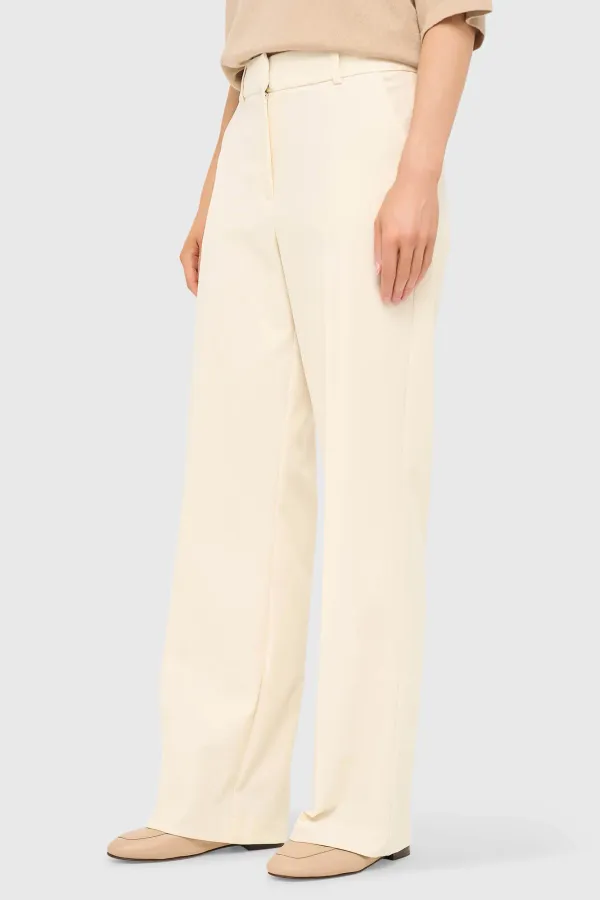 Damenhose mit weitem Bein von Emil in Off-White