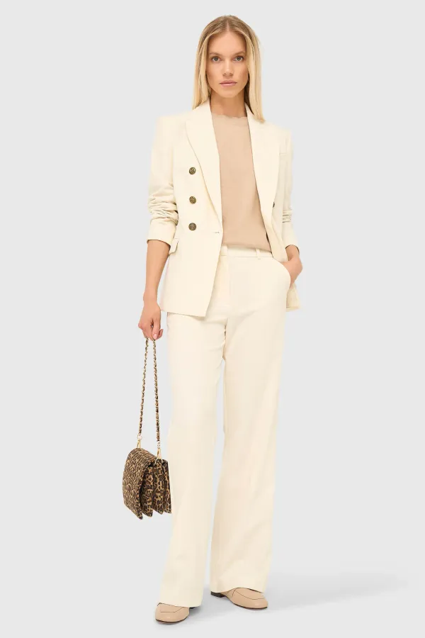 Damenhose mit weitem Bein von Emil in Off-White