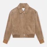 Leren Bomberjack Tony Bruin Suede