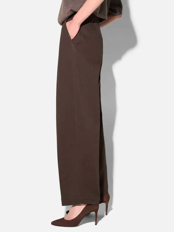 Bruine Katoenen Paperbag Broek Steekzakken Barrel Balti