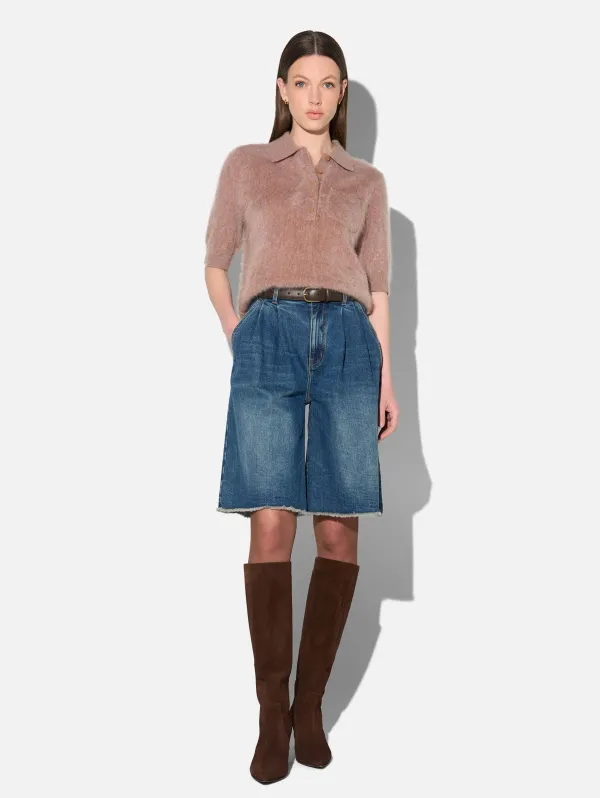 Brushed Cashmere Dames Polo Truitje Rebel Taupe