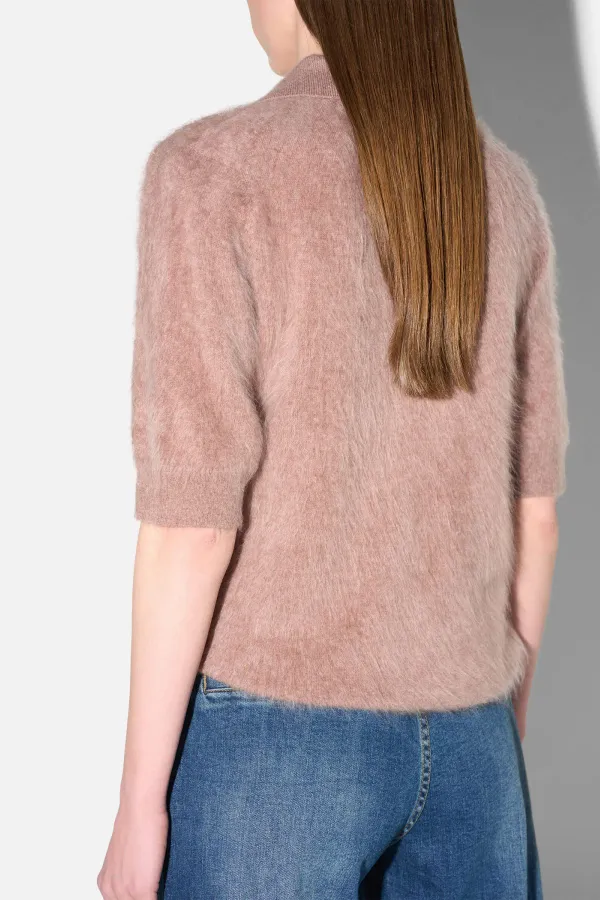 Brushed Cashmere Dames Polo Truitje Rebel Taupe