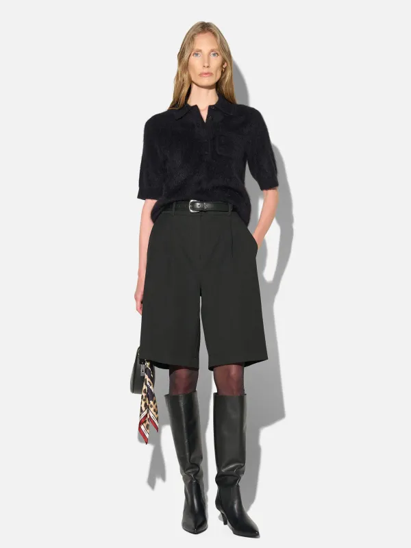 Brushed Cashmere Dames Polo Truitje Rebel Zwart