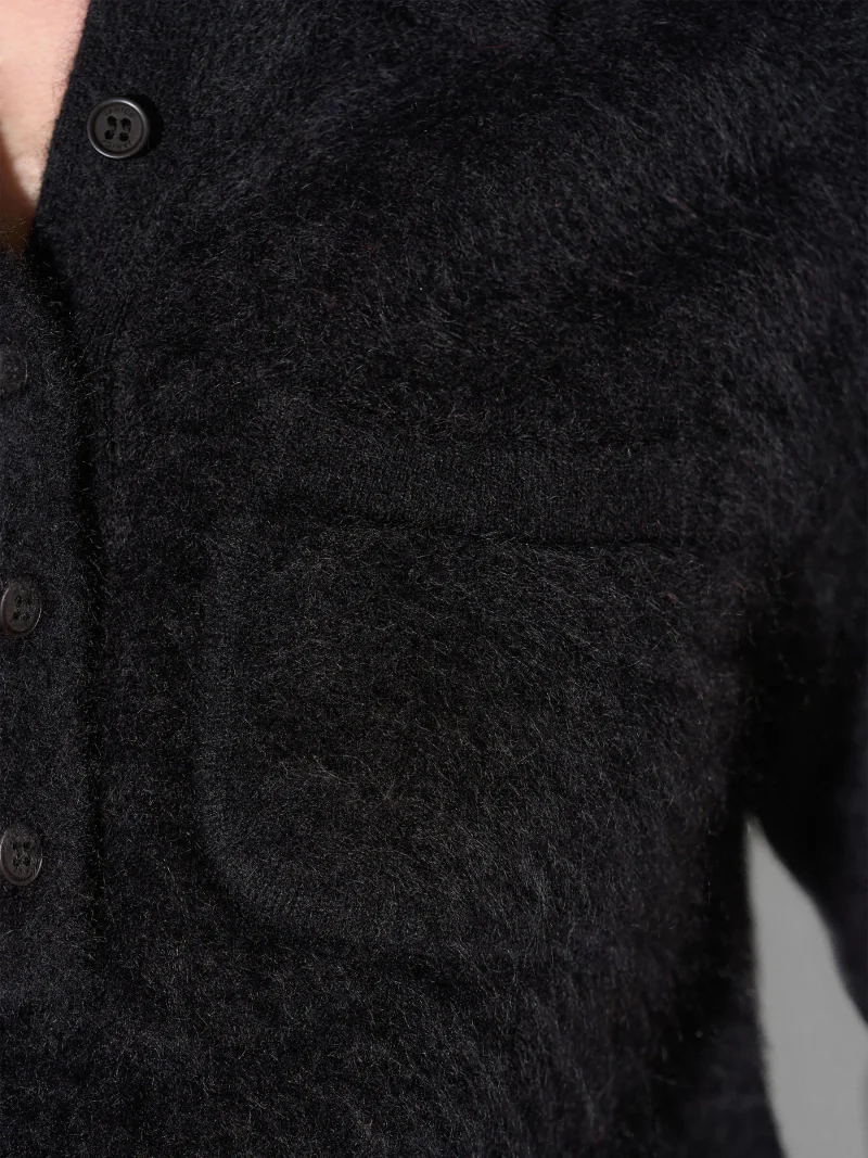 Brushed Cashmere Dames Polo Truitje Rebel Zwart