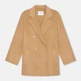 Cashmere Caban Jas Dames Double Face Kennedy Camel