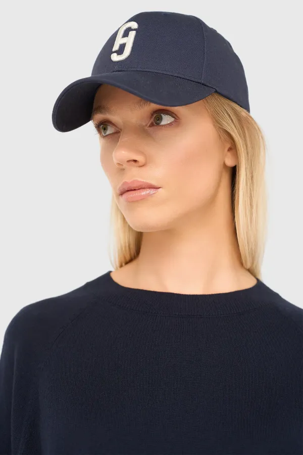 Damen-Kappe mit Logo, Jeff Blau