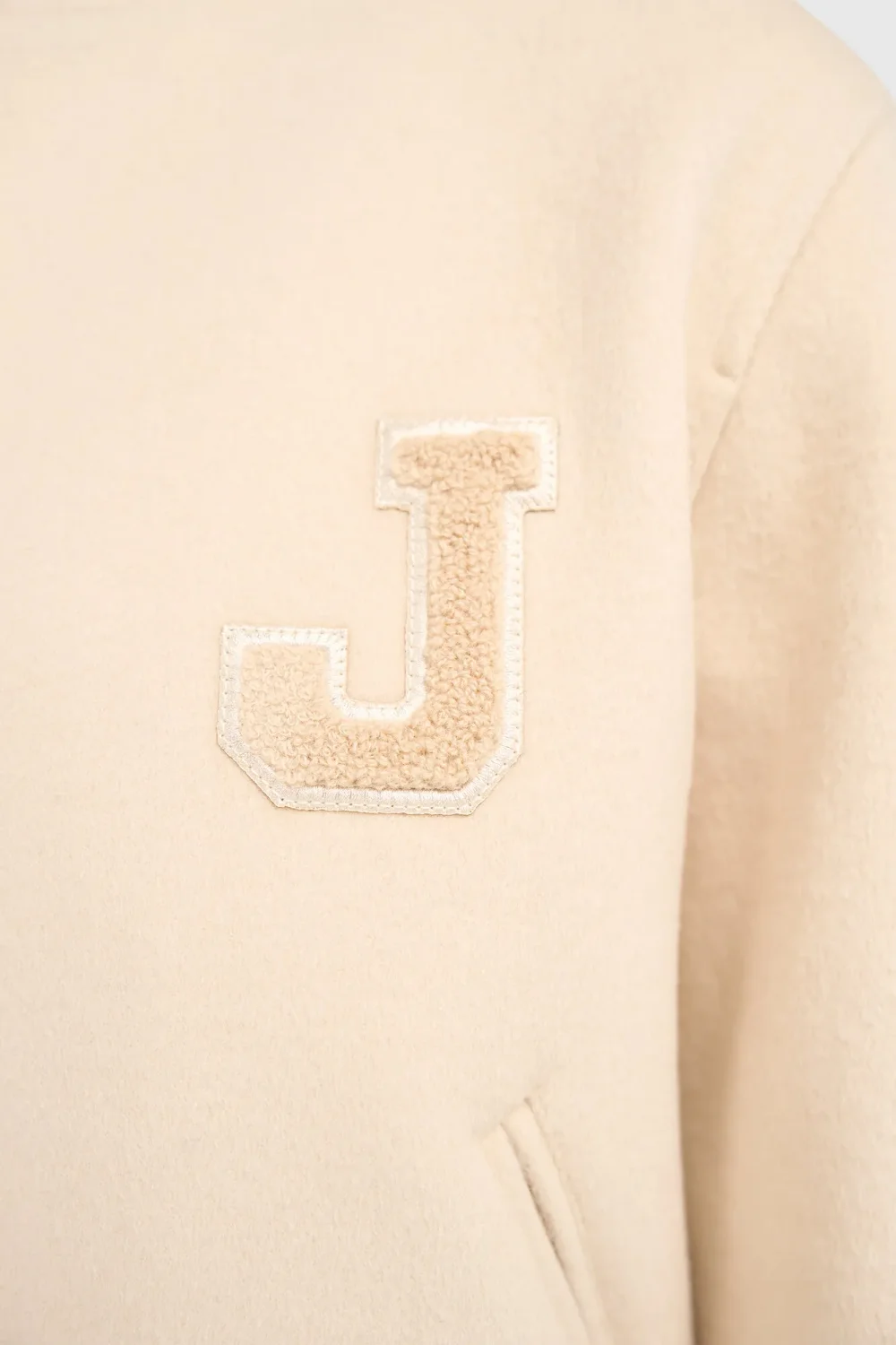 Women's Double-Faced Cashmere Bomber Jacket in Beige by Collin Beige