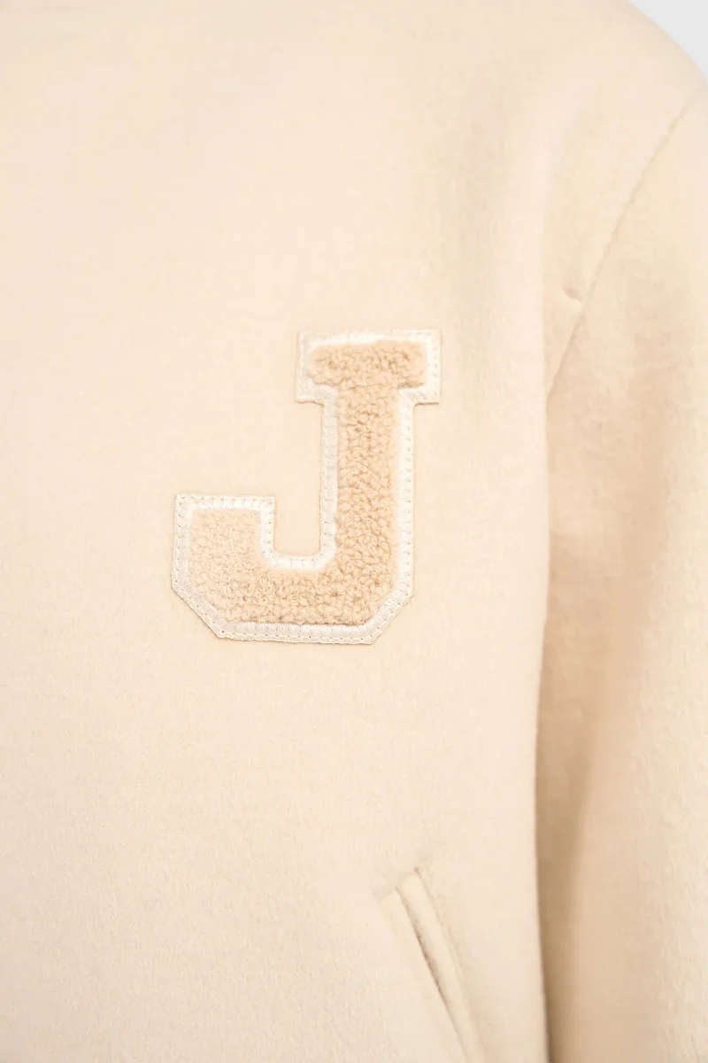 Women's Double-Faced Cashmere Bomber Jacket in Beige by Collin Beige