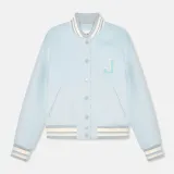 Cashmere Bomberjack Dames Double Face Beige Collin Blauw