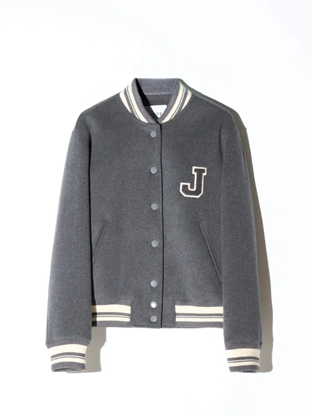 Cashmere Bomberjack Dames Double Faced Beige Collin Grijs