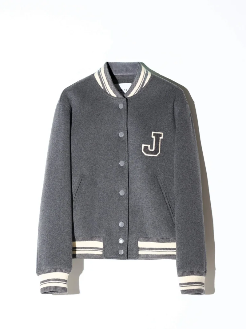 Cashmere Bomberjack Dames Double Faced Beige Collin Grijs