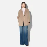 cashmere caban jas dames double face kennedy beige