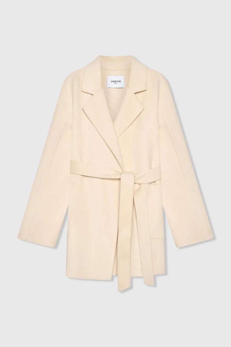 Damenjacke aus Kaschmir, Double-Face, Calvin, Beige