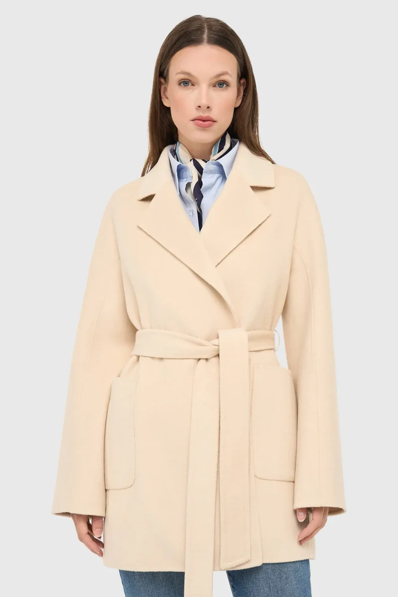 Damenjacke aus Kaschmir, Double-Face, Calvin, Beige