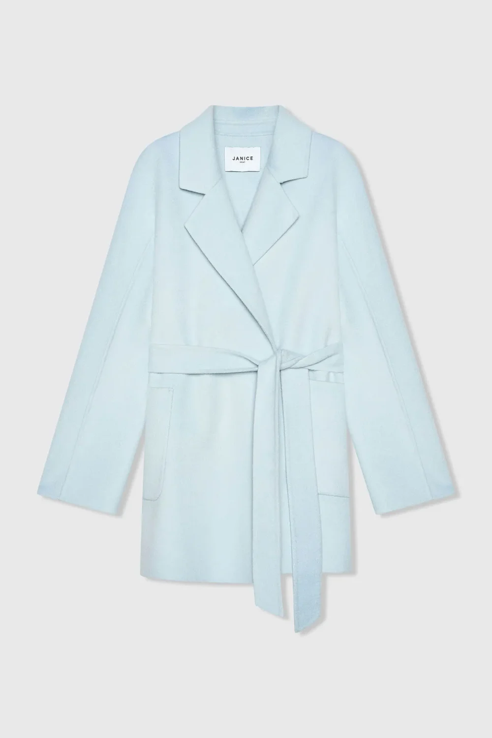 Women's Double-Faced Cashmere Coat, Calvin Blue