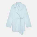 Cashmere Dames Jas Double Face Calvin Blauw