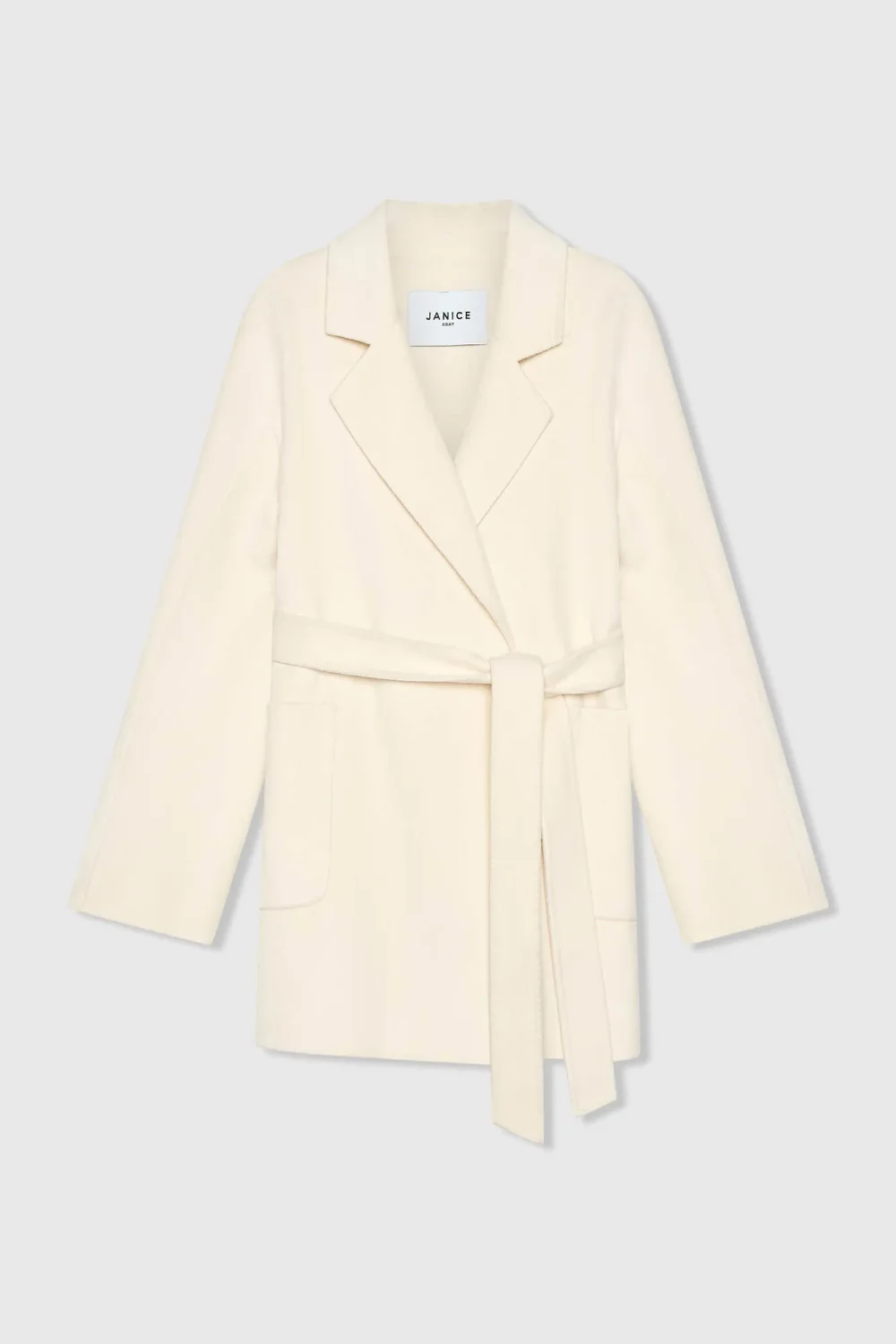 Women's Double-Faced Cashmere Coat by Calvin, Off-White