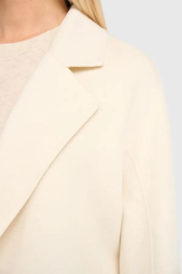 Damenjacke aus Kaschmir, Double-Face, Calvin, Off-White