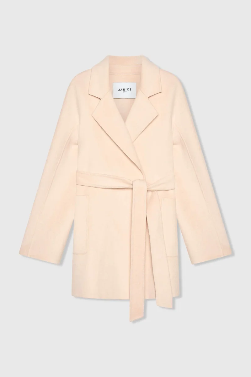 Women's Double-Faced Cashmere Coat Calvin Peach
