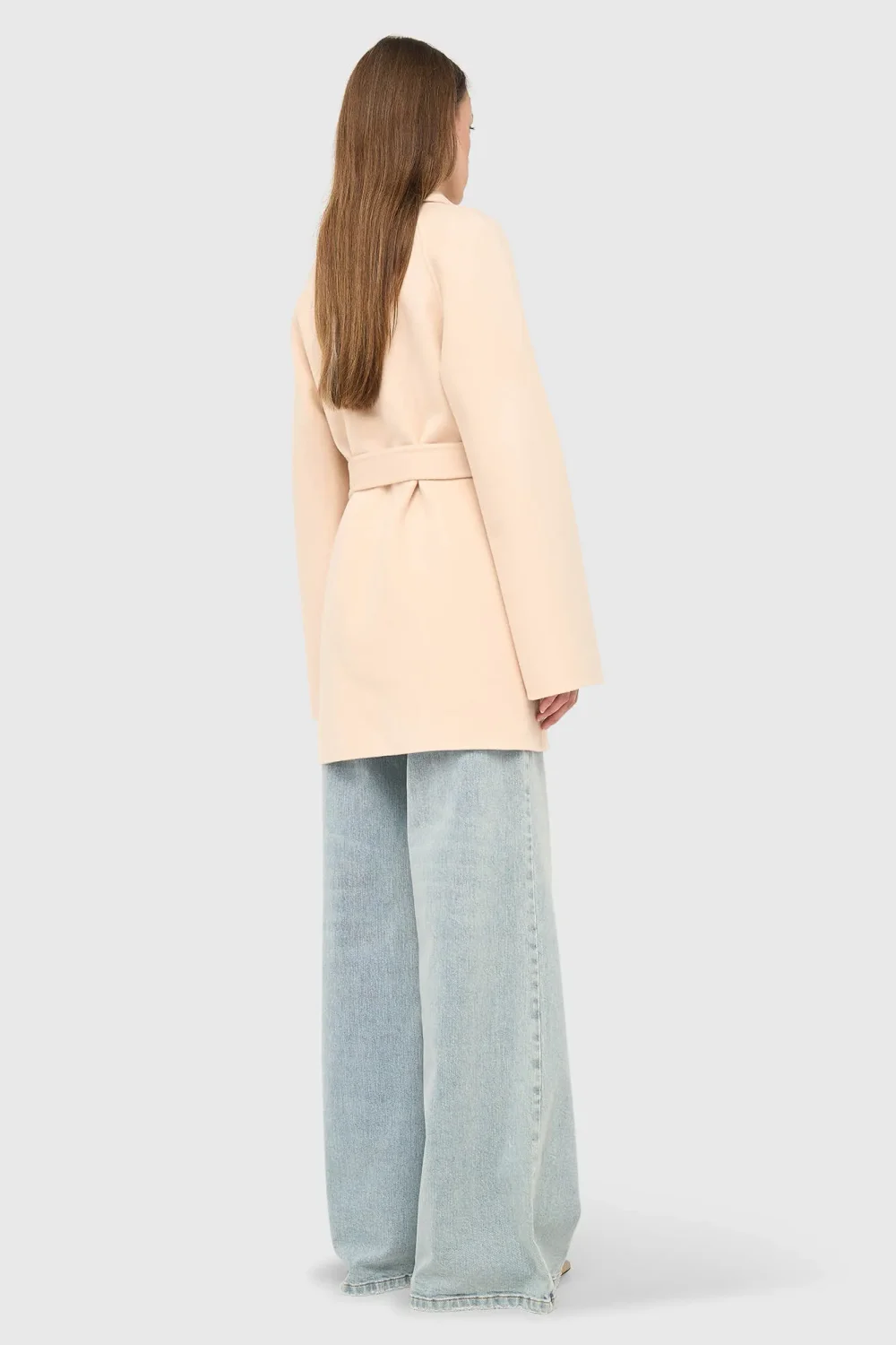 Women's Double-Faced Cashmere Coat Calvin Peach