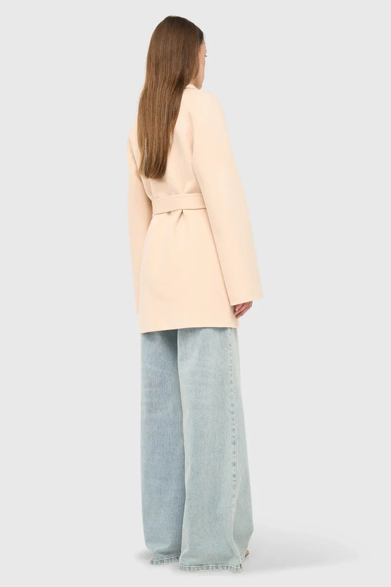 Women's Double-Faced Cashmere Coat Calvin Peach