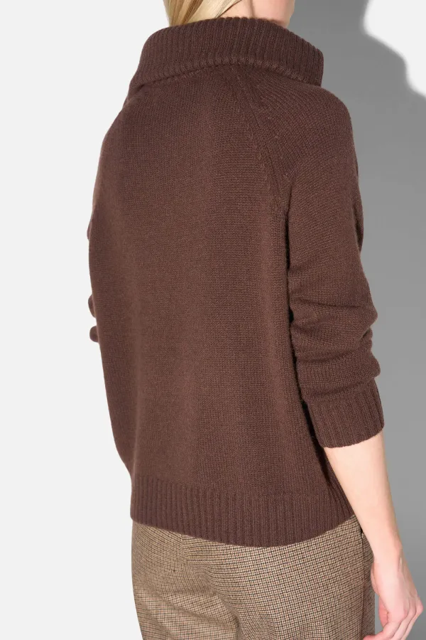 Cashmere Dames Trui Rits Yonas Bruin