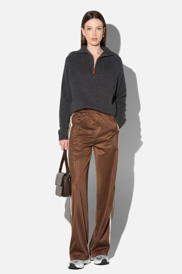 Cashmere Dames Trui Grijs Rits Yonas