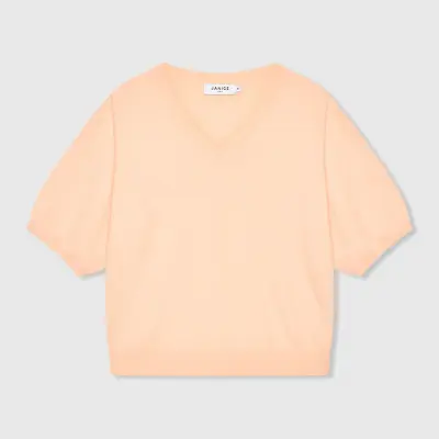 Cashmere Dames Trui V Hals Romeo Peach