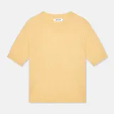 Cashmere Dames Truitje Korte Mouw Geel Eloi