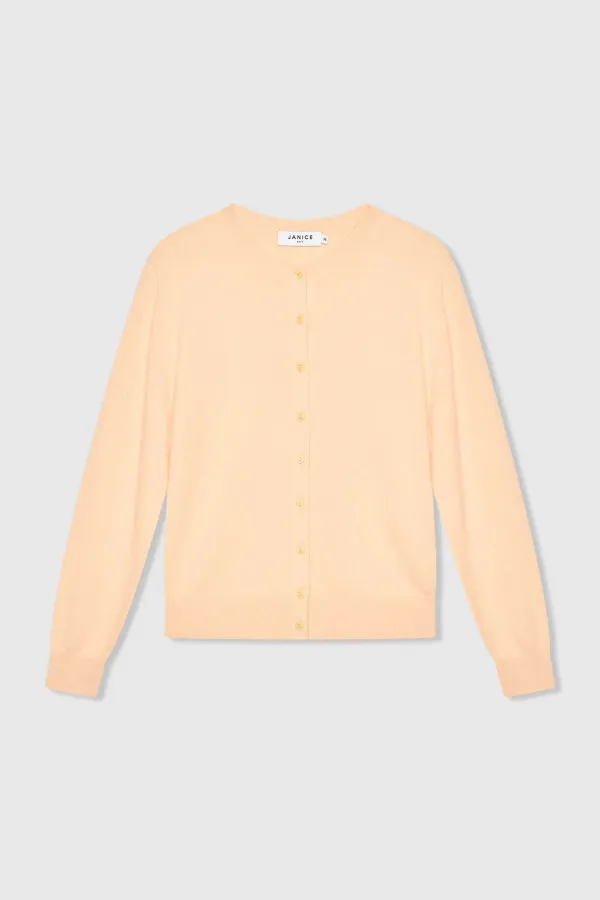Women's Cashmere Cardigan in Peach by Lucas