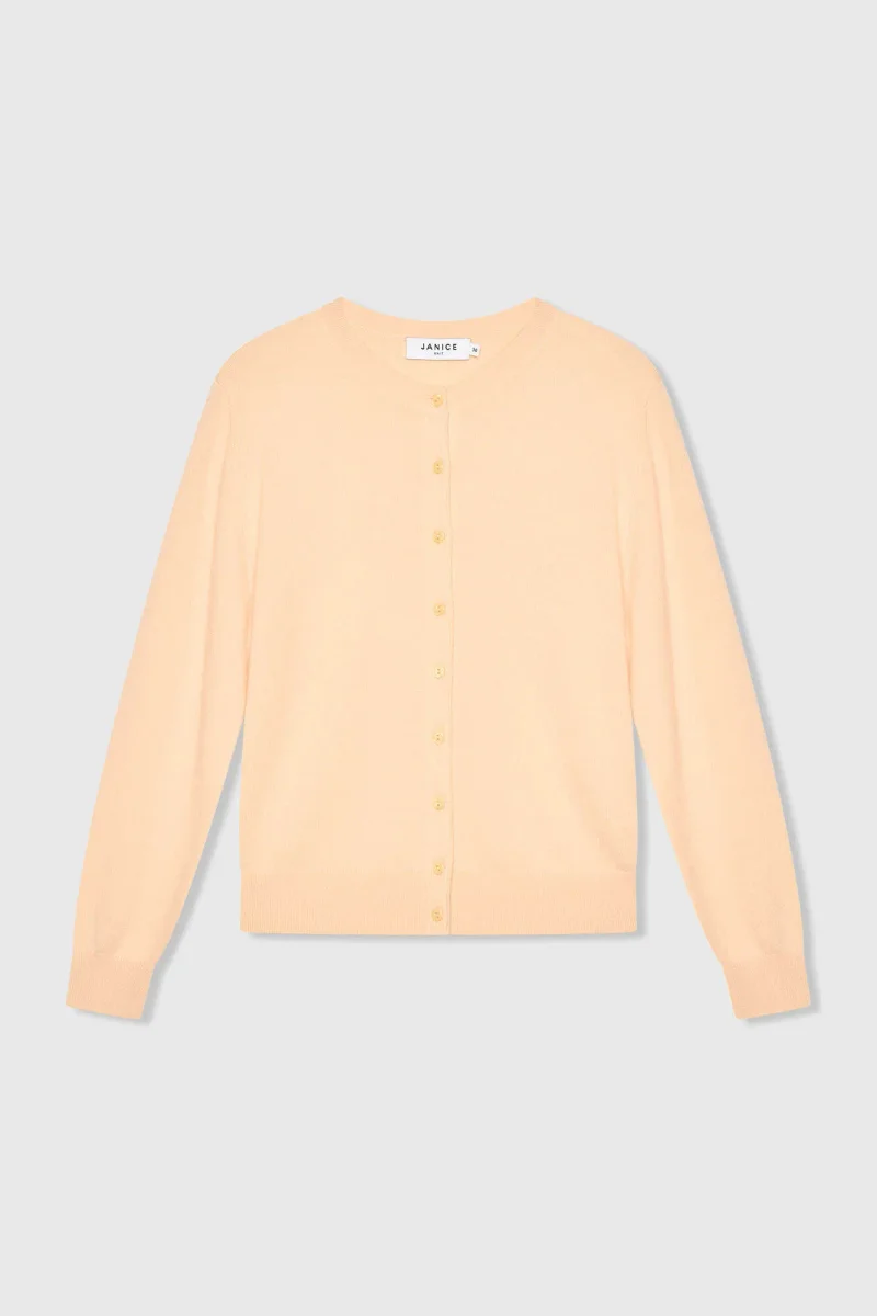 Women's Cashmere Cardigan in Peach by Lucas
